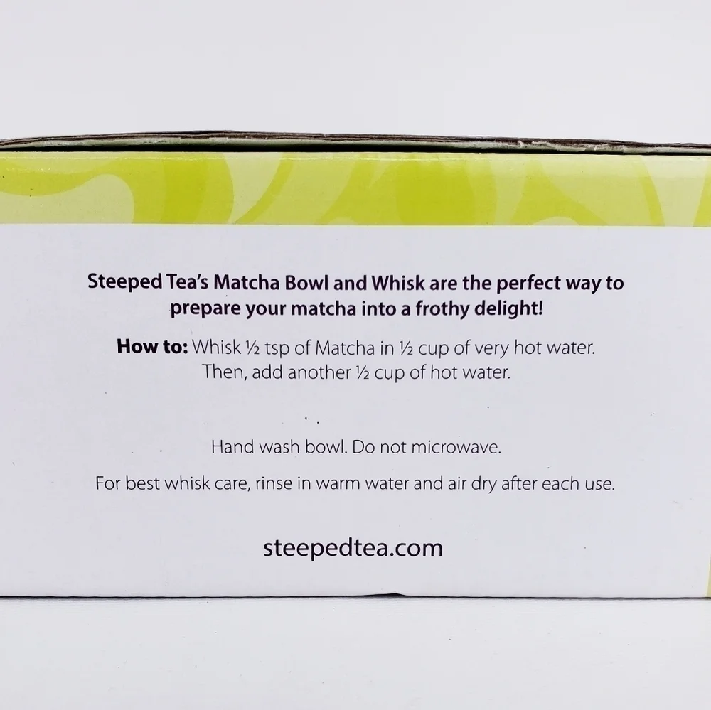 STEEPEDTEA Matcha Bowl & Bamboo Whisk Set